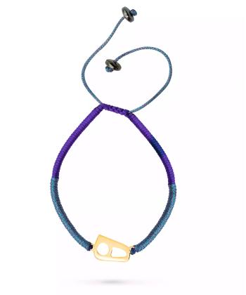 دستبند طلا 18 عیار زنانه روبی مدل 52724