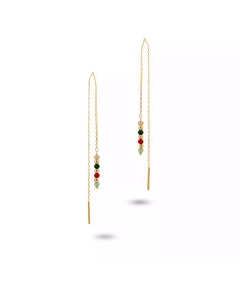 گوشواره طلا 18 عیار زنانه روبی مدل 41783