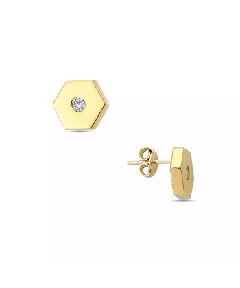 گوشواره طلا 18 عیار زنانه روبی مدل 42072