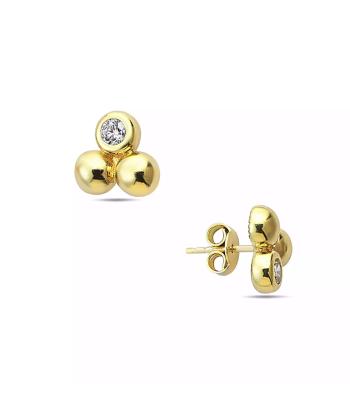 گوشواره طلا 18 عیار زنانه روبی مدل 42131