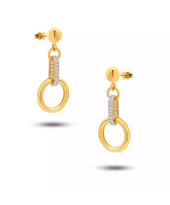 گوشواره طلا 18 عیار زنانه روبی مدل 41943