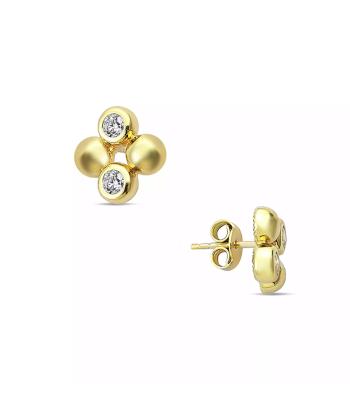 گوشواره طلا 18 عیار زنانه روبی مدل 42133