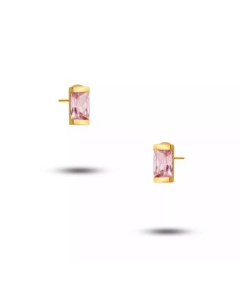 گوشواره طلا 18 عیار زنانه روبی مدل 46139