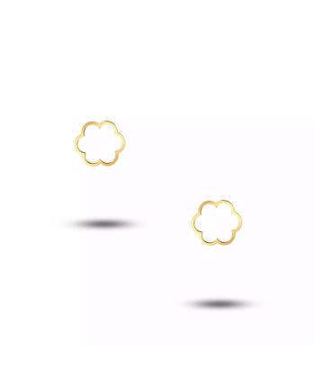 گوشواره طلا 18 عیار زنانه روبی مدل 61479