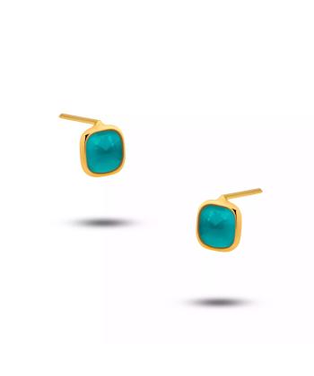 گوشواره طلا 18 عیار زنانه روبی مدل 63313