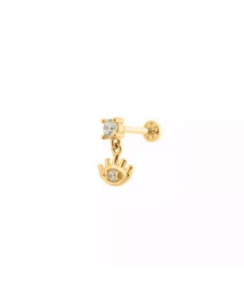 پیرسینگ طلا 18 عیار زنانه روبی مدل 90871