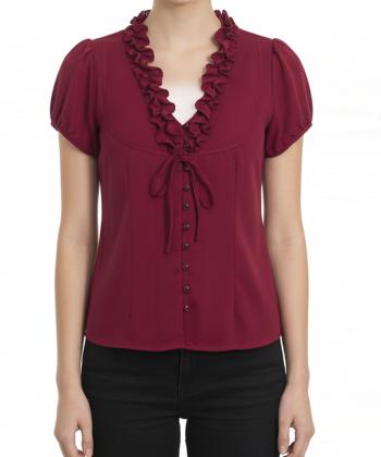 شوميز كرپ زنانه برنس مدل 02672