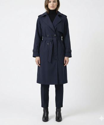 ترنچ كت زنانه نگارندائي مدل 20000161