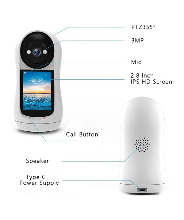 دوربين اتاق كودك لبتو مدل  با رديابي خودكار و صداي دو طرفه