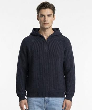 هودي نيم زيپ بافت مردانه سوپردراي مدل 7626011