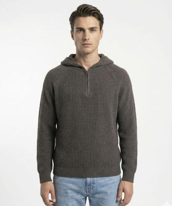هودي نيم زيپ بافت مردانه سوپردراي مدل 7626011