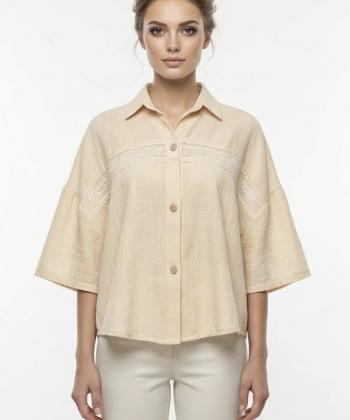 شوميز لينن زنانه مانگ كد 0240000638