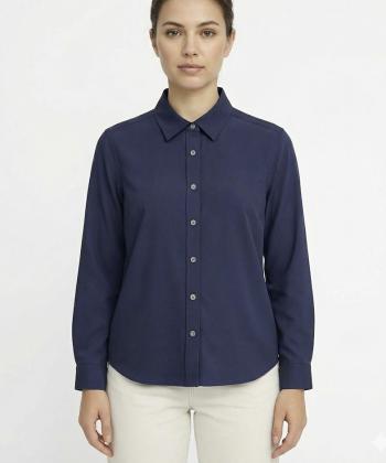 شومیز نخی آستین بلند زنانه تولیکا مدل 33018