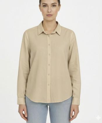 شومیز نخی آستین بلند زنانه تولیکا مدل 33018