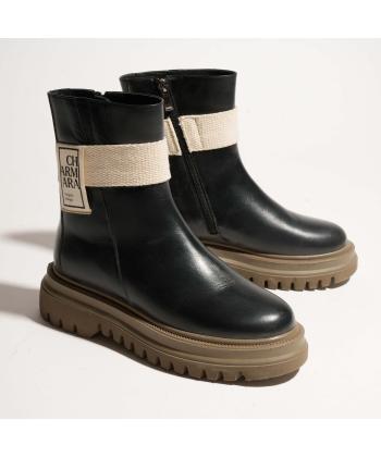 نیم بوت چرم طبیعی زنانه چرم آرا مدل Stormy