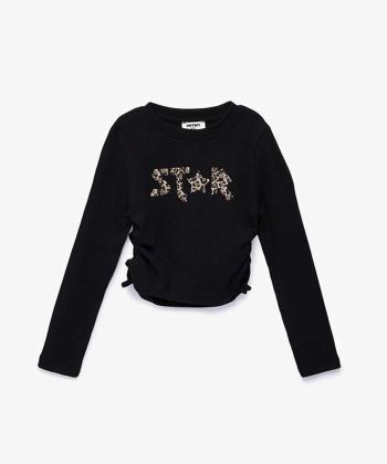 تيشرت آستين بلند دخترانه كوتون مدل 6WKG10513AK