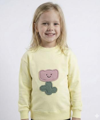 سويشرت دخترانه مرينو طرح گل لاله مدل 1805