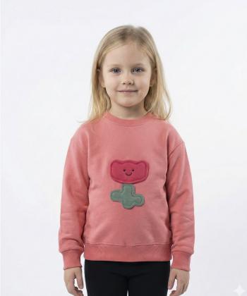 سويشرت دخترانه مرينو طرح گل لاله مدل 1805