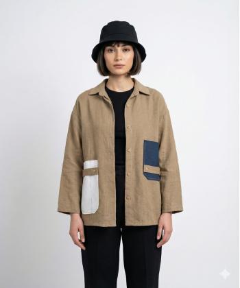 شوميز لينن زنانه مانگ مدل 7653041026