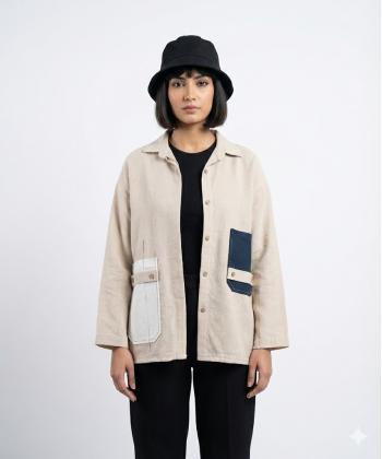 شوميز لينن زنانه مانگ مدل 7653041026