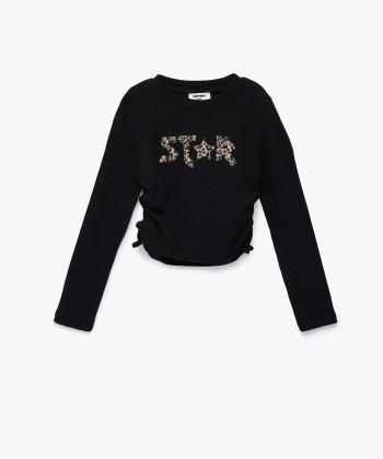 تيشرت آستين بلند دخترانه كوتون مدل 6WKG10513AK