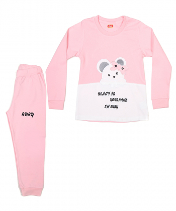 ست تیشرت آستین بلند و شلوار دخترانه مادر Madar مدل روبی