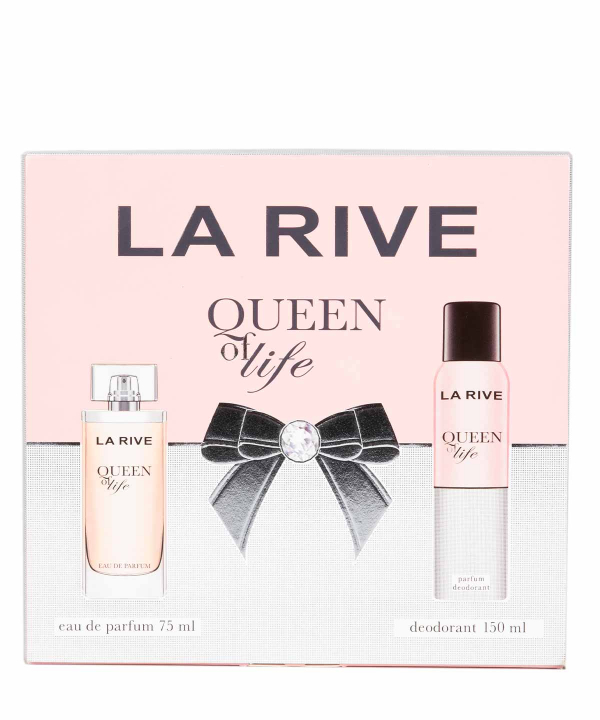 ست ادوپرفیوم و اسپری دئودورانت زنانه لا ریو La Rive مدل Queen of Life حجم 75 میلی‌لیتر