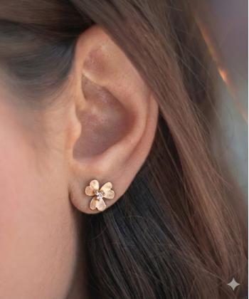 گوشواره طلا 18 عیار زنانه دفینه مدل EJ1036
