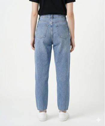 شلوار جين مام فيت زنانه ال سي وايكيكي مدل W596652Z8