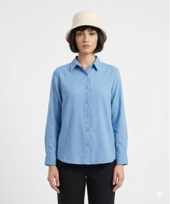 شوميز كتان زنانه مانگ مدل 7651042131