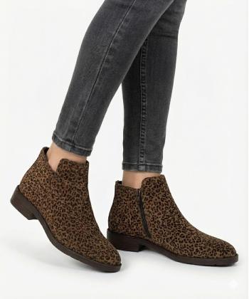 نیم بوت زنانه چرم طبیعی منط مدل z337