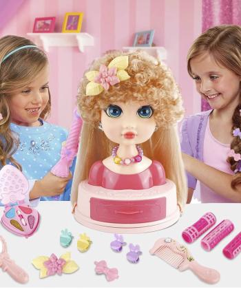 عروسك سر كيكو مدل مو فر دخترانه با لوازم مدل SR004