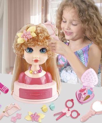 عروسك سر كيكو مدل مو فر دخترانه با لوازم مدل SR004