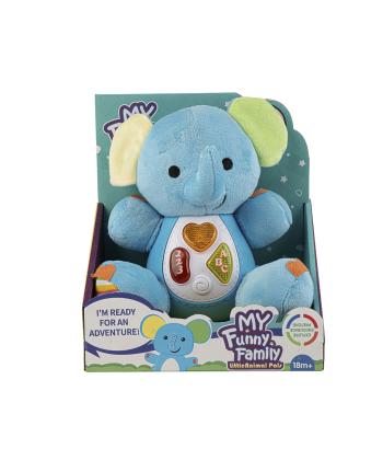 عروسك پوليشي فيل موزيكال چراغ دار كيكو مدل CH6042-3