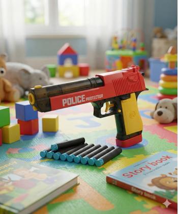 تفنگ آبپاش و تير فومي قرمز نارنجي كيكو مدل 648-209