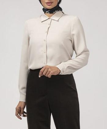 شوميز كرپ سايز بزرگ زنانه برنس مدل 30106