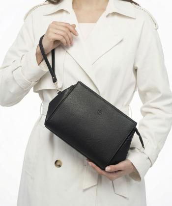 کیف دوشی زنانه چرم طبیعی نوین چرم مدل ناروین