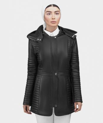 كت زنانه چرم طبيعي نوين چرم مدل پارميس