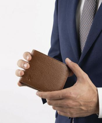 کیف پول چرم طبیعی نوین چرم Novin Leather مدل واکلاو