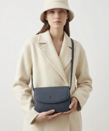 کیف دوشی زنانه چرم طبیعی نوین چرم Novin Leather مدل 1019-1