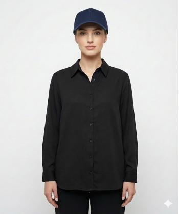 شوميز كرپ سايز بزرگ زنانه برنس مدل 30106