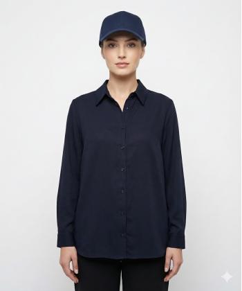 شوميز كرپ سايز بزرگ زنانه برنس مدل 30106