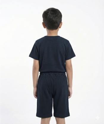 ست تیشرت و شلوارک نخی پسرانه مادر مدل Edward