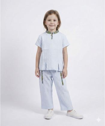 ست بلوز و شلوار دخترانه دوپود كد 10017