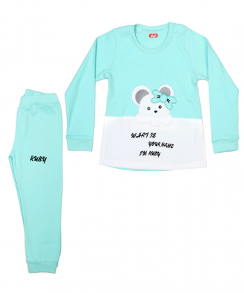 ست تیشرت آستین بلند و شلوار دخترانه مادر Madar مدل روبی