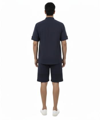 ست پیراهن و شلوارک لینن مردانه بالون مدل 55104