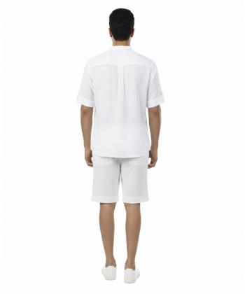 ست پیراهن و شلوارک لینن مردانه بالون مدل 55104