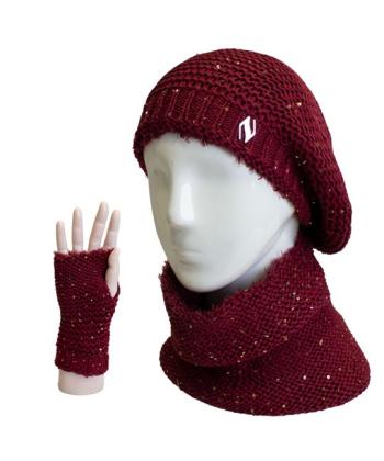 ست كلاه شال گردن و دستكش زنانه تارتن مدل 332113605