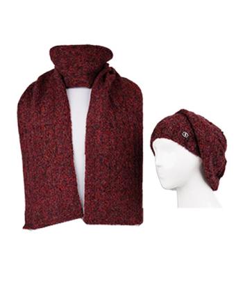 ست كلاه و شال زنانه تارتن مدل 212000606