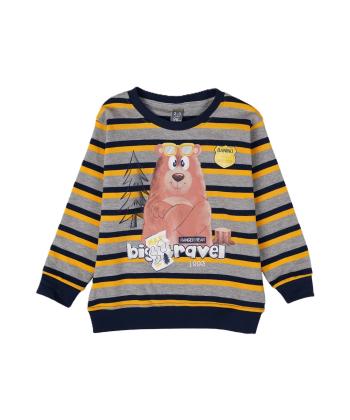 تيشرت آستين بلند و شلوار پسرانه باني نو طرح راه راه خرسي